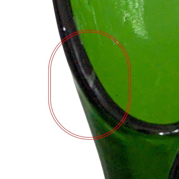 MCM 12” Empoli Rossini ? Hand-Blown Glass Ewer Pitcher in 1960s-1970s Green SEE - Picture 7 of 9